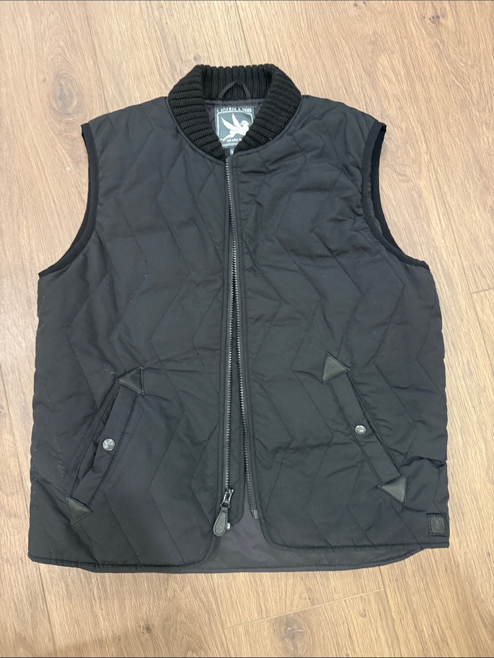 Men's Black Quilted Zip-Up Vest by L.L. Bean